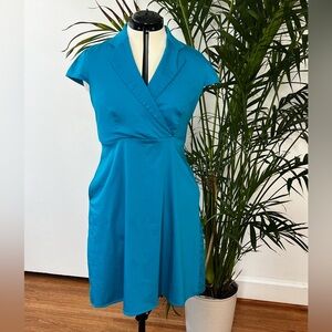 Turquoise V-neck Dress Size 6